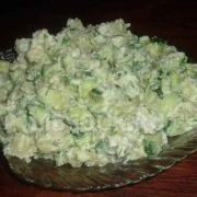 Салат из картофеля и огурцов