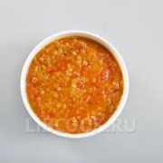 Сырный суп с чечевицей и томатами