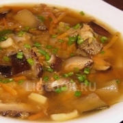 Чечевичный суп с баклажанами
