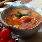 Томатный суп-пюре из морепродуктов