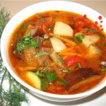 Суп из баклажанов и кабачков