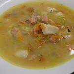 Рыбный суп из трески с рисом и пекинской капустой