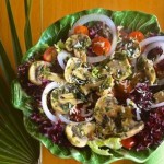 Салат со свежемаринованными грибами