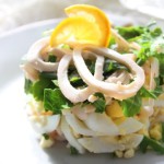 Закусочный салат из кальмаров «Моя прелесть»